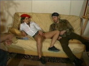 French Slut A6 cheerleader threesome