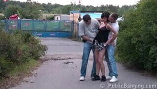 TEEN girl in a PUBLIC threesome sex PART 1