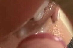 Hungry pussy lips tasting gloryhole