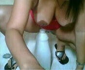 Arabian girl fuck herself in the bathroom on cam 