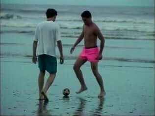 Beach slut's cunt gets eaten and fucked