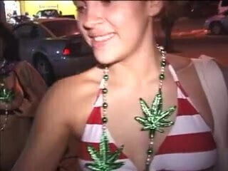 Party girls asked show titties camera