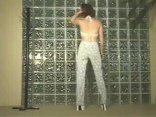 Broad removes pants and shirt to pose nude