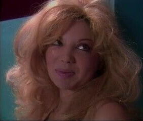 Wild blond whore has enormous juggs sucked by stud