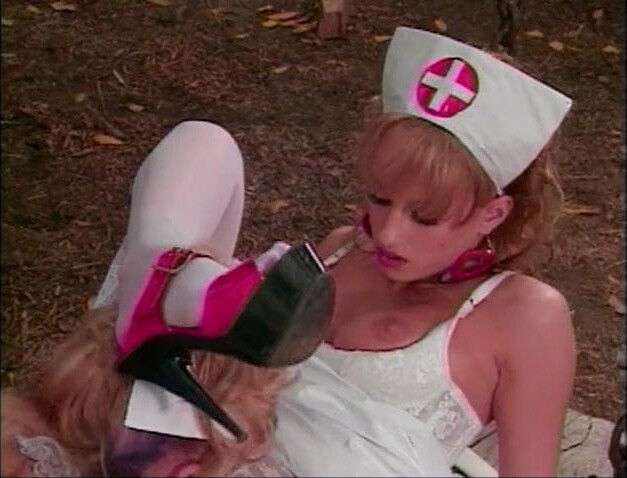 Milf lesbians nurses fuck hard in 3some outdoors 