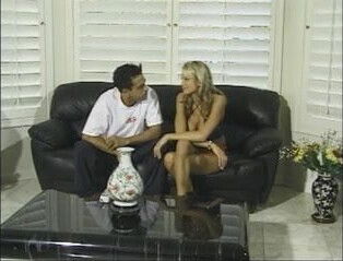 Lovely Briana Banks gets her large tits sucked on couch before big dick fuck