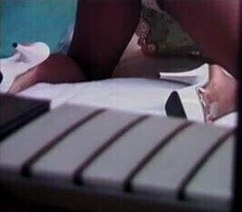 Black girl in nightgown gives nice head to white guy