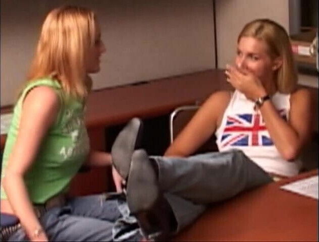 Blonde slut sucks off 4 cocks in warehouse 