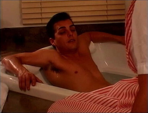 Busty blonde deepthroats hard white bath fuck