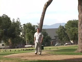 B-cup latina with firm ass licks dude's shaft and gives him long wet blowjob