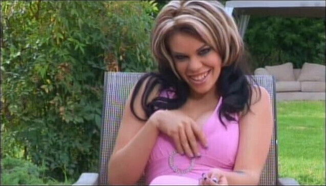 Beautiful brunette with cigarette gets hard doggy style poolside