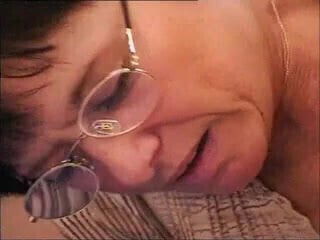 French Old Mom - Cum on Glasses