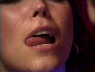 Bitch sucks cock and gets pussy fingered and fucked in red room