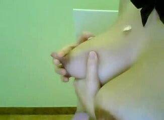 19yo sexy mom squirts milk on high heels