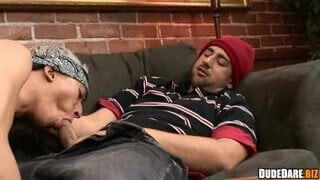 White gay cock sucking action