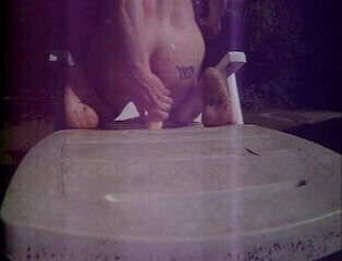 double dildo in my ass dehors 40 cm full dans cul