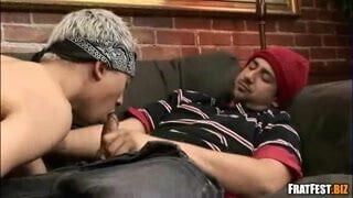 White twink guys sucking cock each other