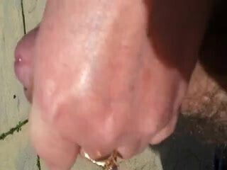 outdoor hand job with added doggie