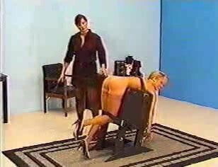 Blonde Bondage spanking