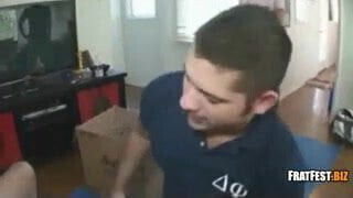 Sucking cock and getting butt-fucked