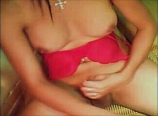 Asian webcam cutie stroking small cock.