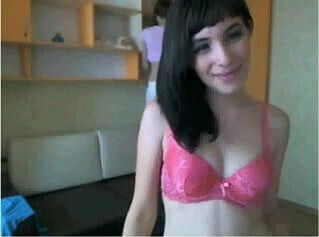 Sexy girl show bug tits and small tits