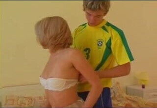 Beauty Milf Blonde with young guy