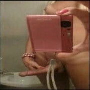 Beautiful blonde Tgirl masturbates