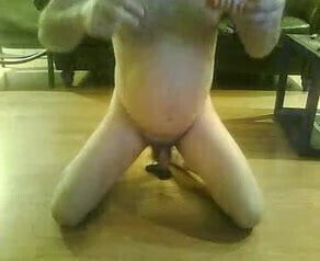 Greg Castillo RIDING A BLACK DILDO