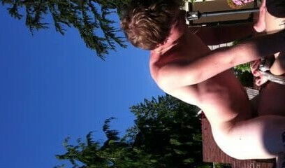 Me and Master outside 