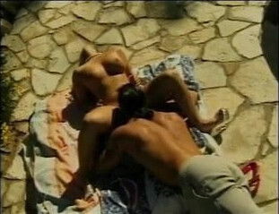 Gorgeous asian with perfect tits gets fucked by big dick out by the pool