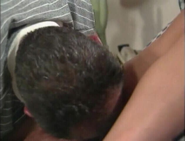 Asian slut gets pussy licked and fucked and her belly creamed