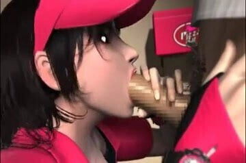 Pizza Girl Titfuck Finish