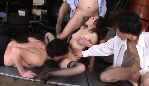 Aiko Hirose stockings bust face after