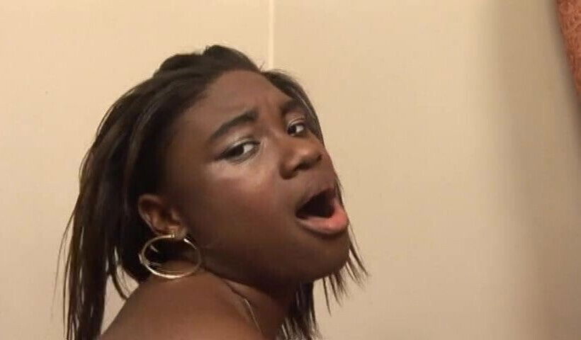 Black girl gets boobs creamed after sucking riding white dick