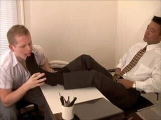 Smelling the Boss Feet to Keep His Job