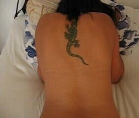 Latina girlfriend doggystyle on bed