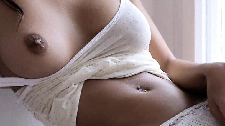 Gorgeous teen girl Candice Luca pleasuring pussy