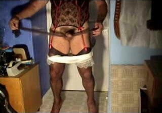 wanking in my nylon slip