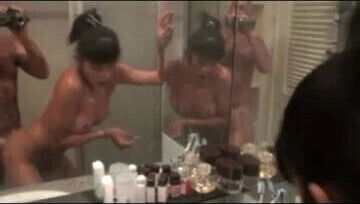 Shemale shower fuck and facial