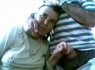 Old couple has fun on web cam- Amateur older