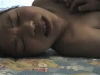 Home made girl playing dead