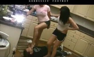 Foot Domination with Busty Girls