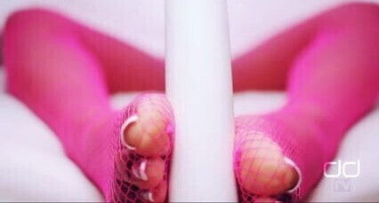 Darla - Sexy French Pedi in Hot Pink Stockings