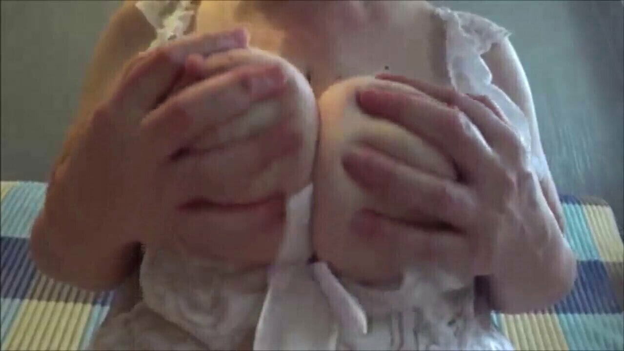 Curvy masked milf with huge plays with herself