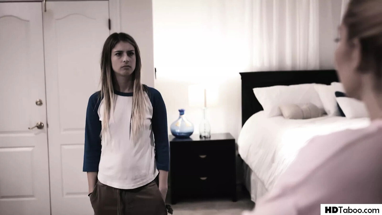 Lesbian girl taking first with help strange