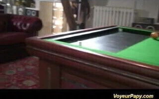 Papy is banging a black beauty anal and deep oral sex