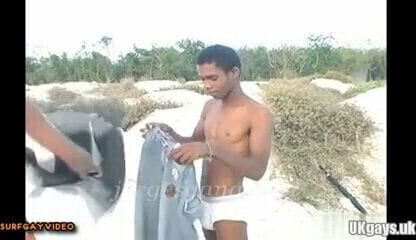 Free time cute twinks beach