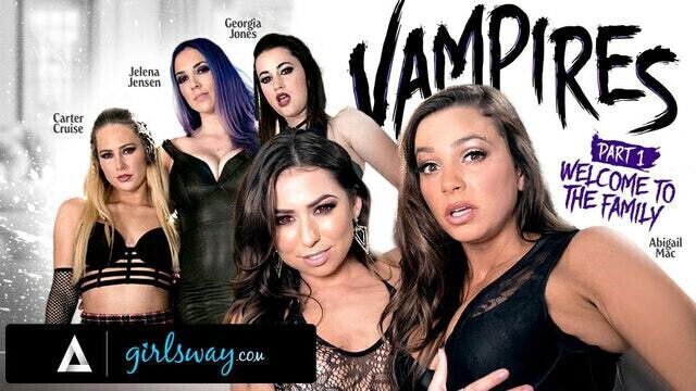 GIRLSWAY Abigail Gangbanged Hard Vampire Coven