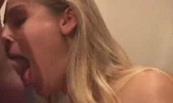 Blond slut loves a dick from her ass to her mouth